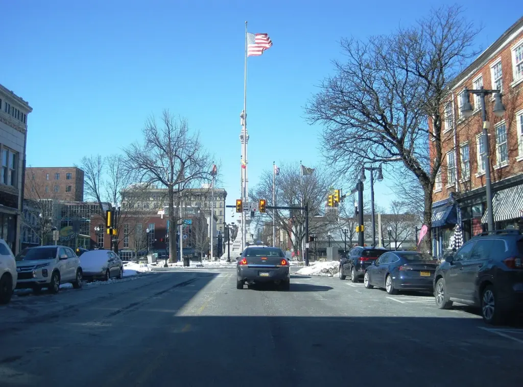 Northampton Street leading to the Soldiers and Sailors Monument in Easton's Centre Square